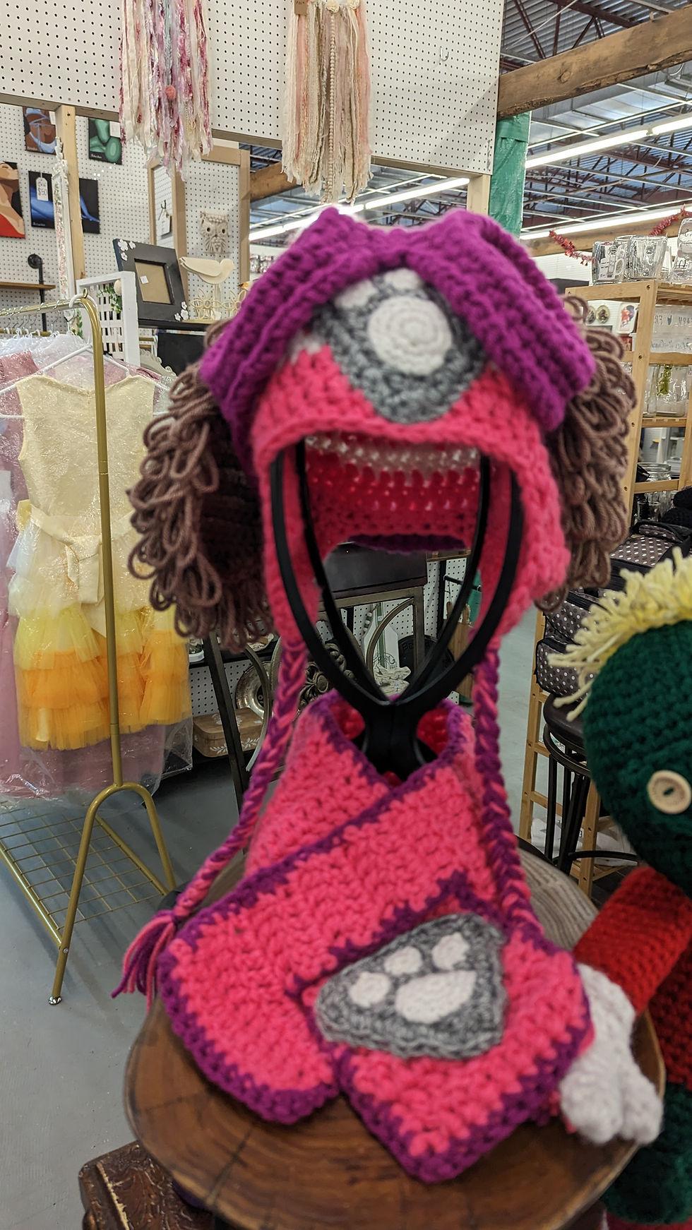 Crocheted Aerial Rescue Puppy Hat and Scarf Set by H. D. Florek Designs