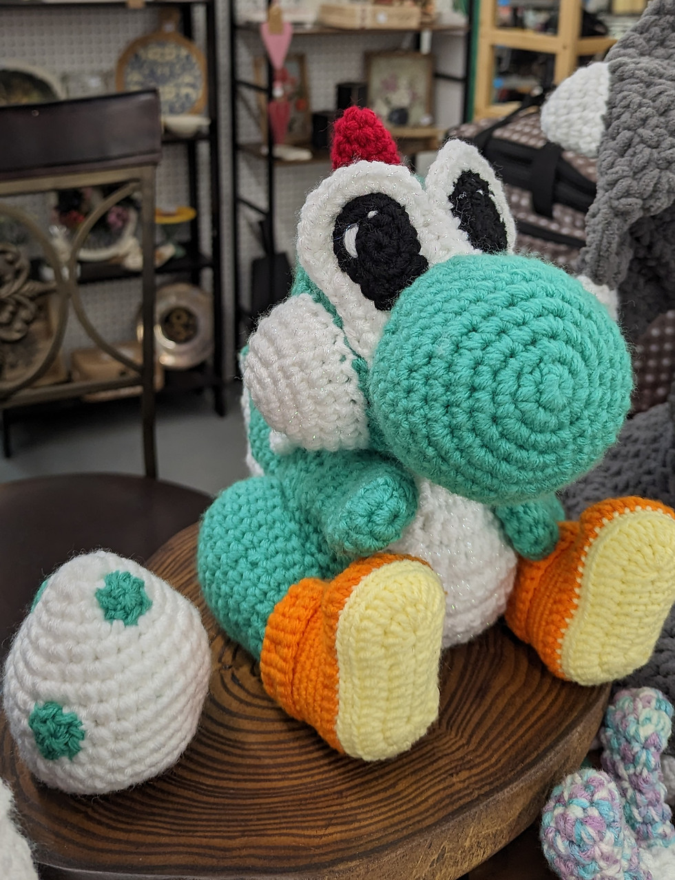 Crocheted Yoshi with Egg by H. D. Florek Designs