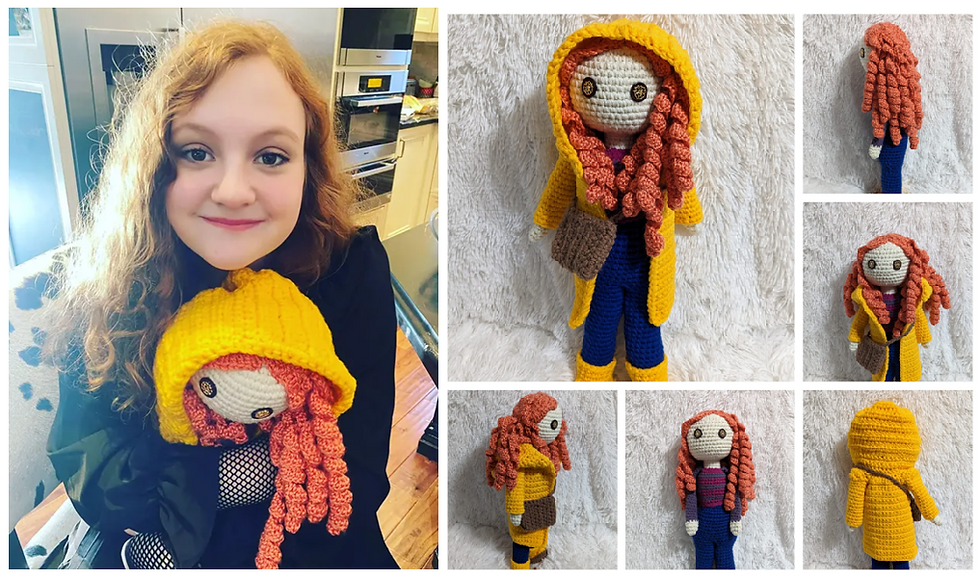 Handcrafted Crochet Coraline Lookalike Client