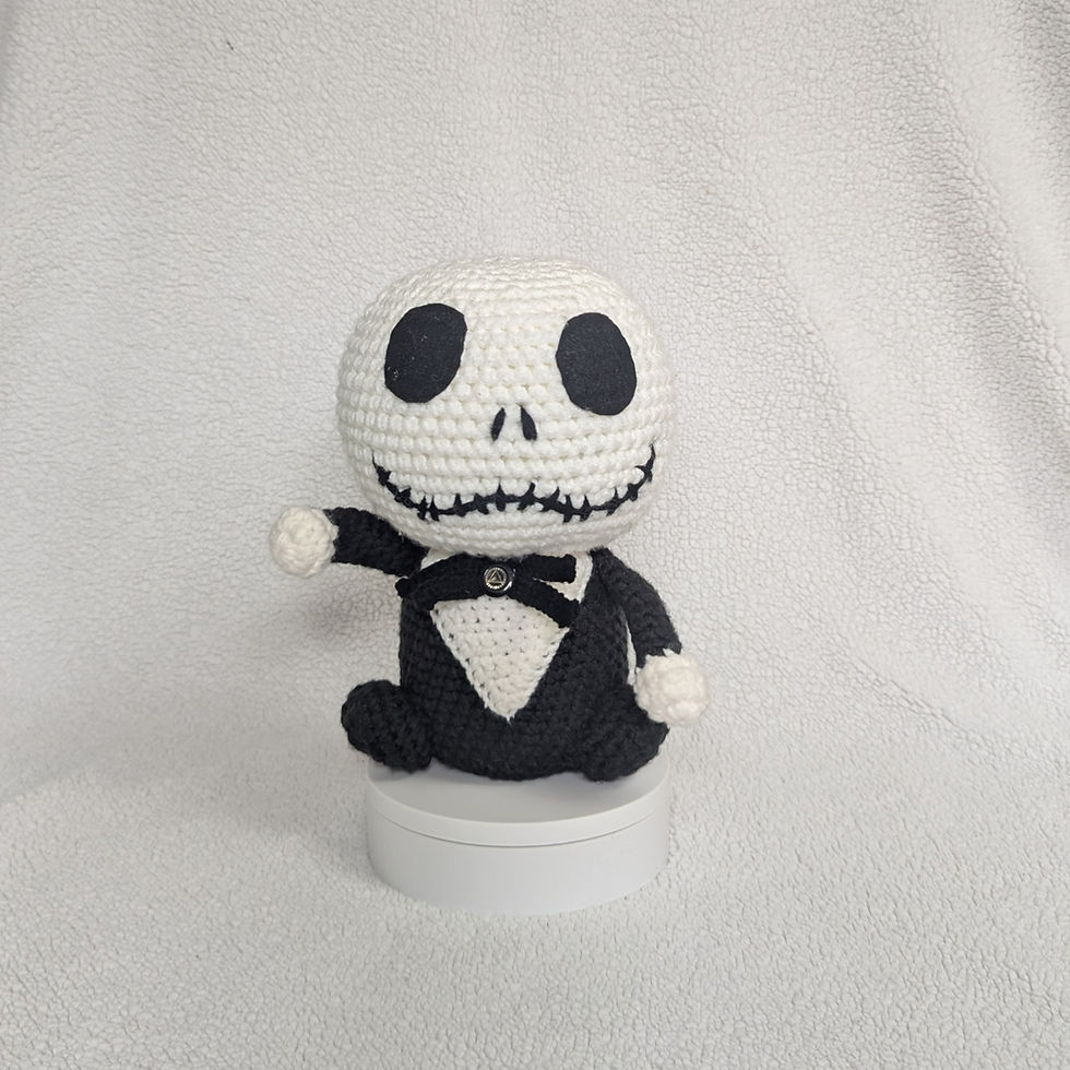 Crocheted Skeleton King with Hidden Stash Jar by H. D. Florek Designs