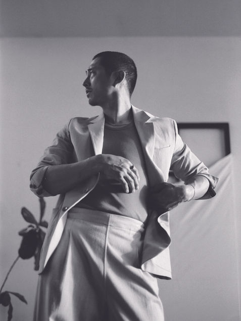 Steven Yeun for The MR PORTER Post cover, shot by Sebastian Sabal-Bruce