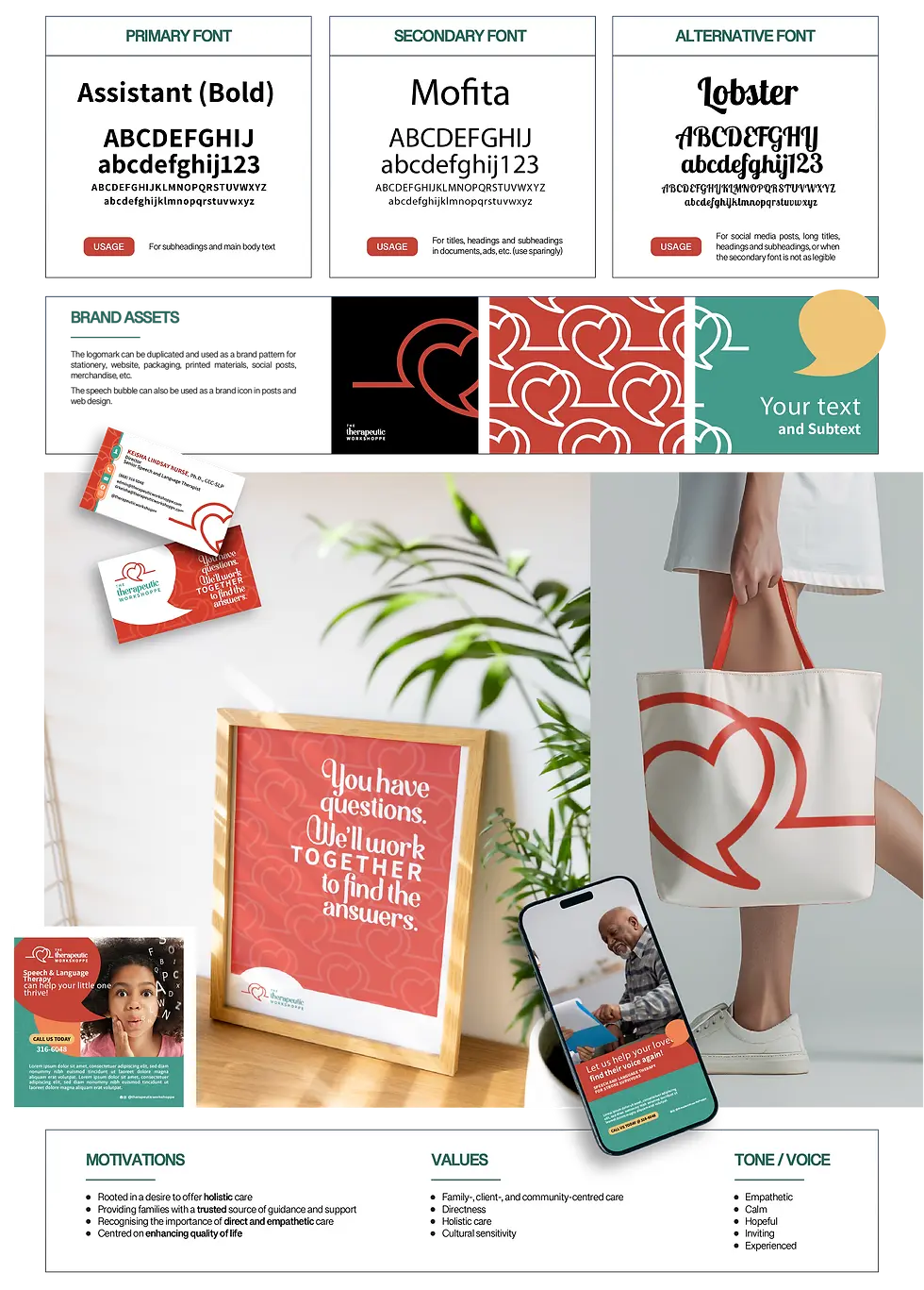 The Therapeutic Workshoppe style guide mockup