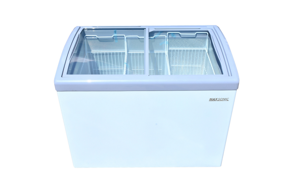 Premium Platinum Ice Cream Glasstop Freezer 8 cu. ft.