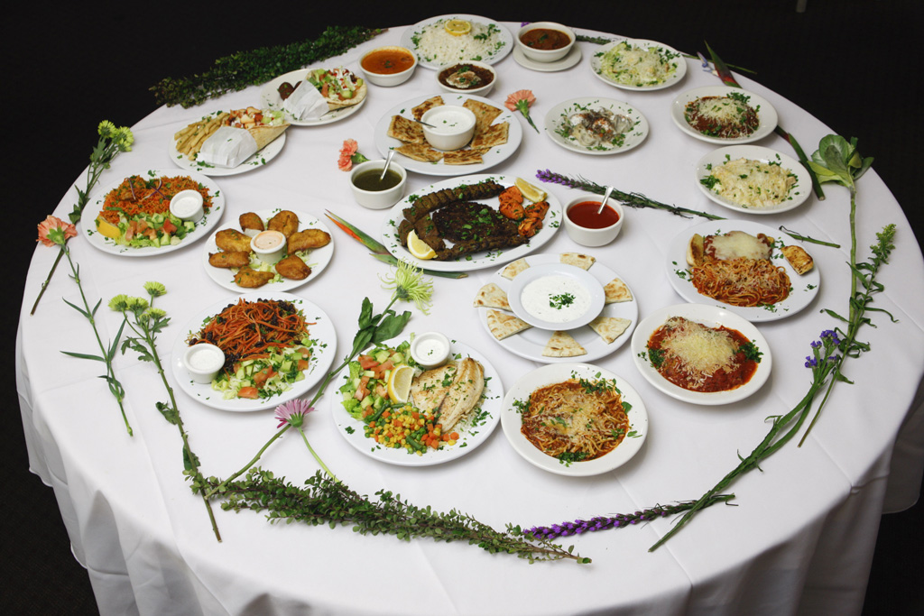 Arranged Food and Objects