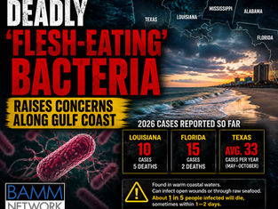 Deadly ‘Flesh-Eating’ Bacteria Raises Concerns Along Gulf Coast as Louisiana, Florida Report Deaths