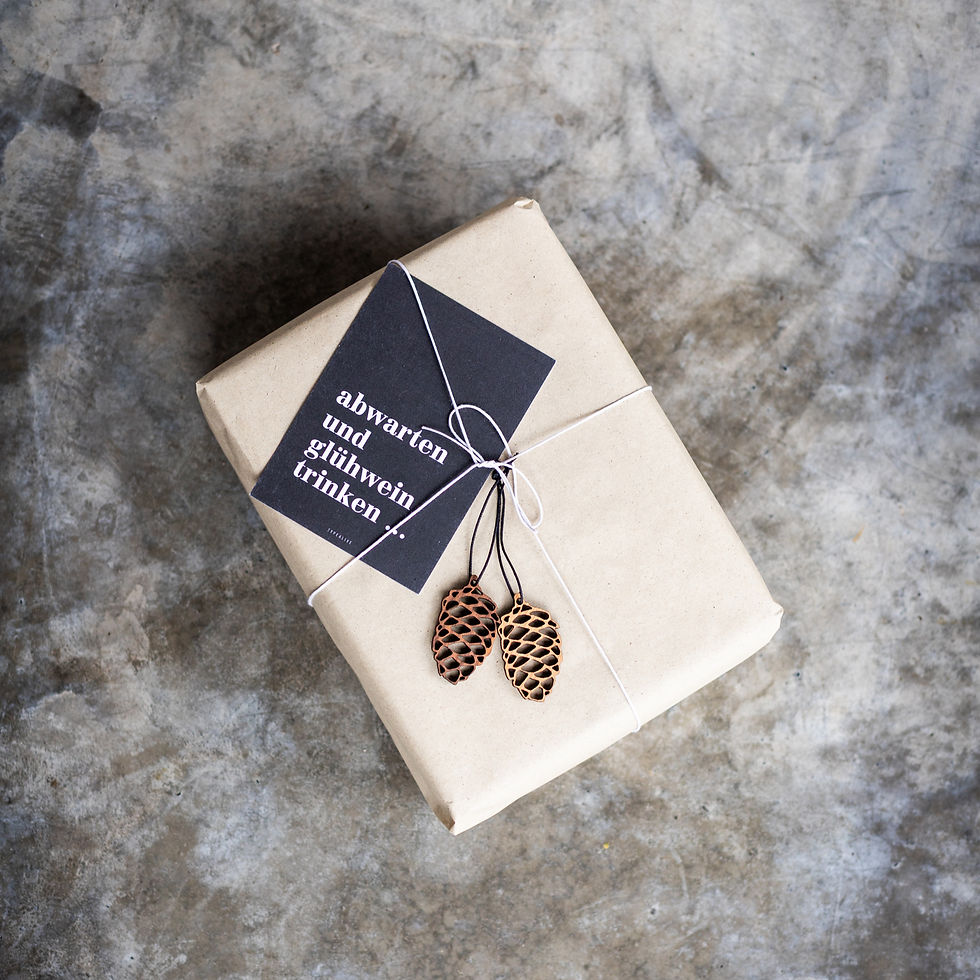 Anhänger Deko Weihnachten Baumschmuck Geschenk Zapfen Holz
