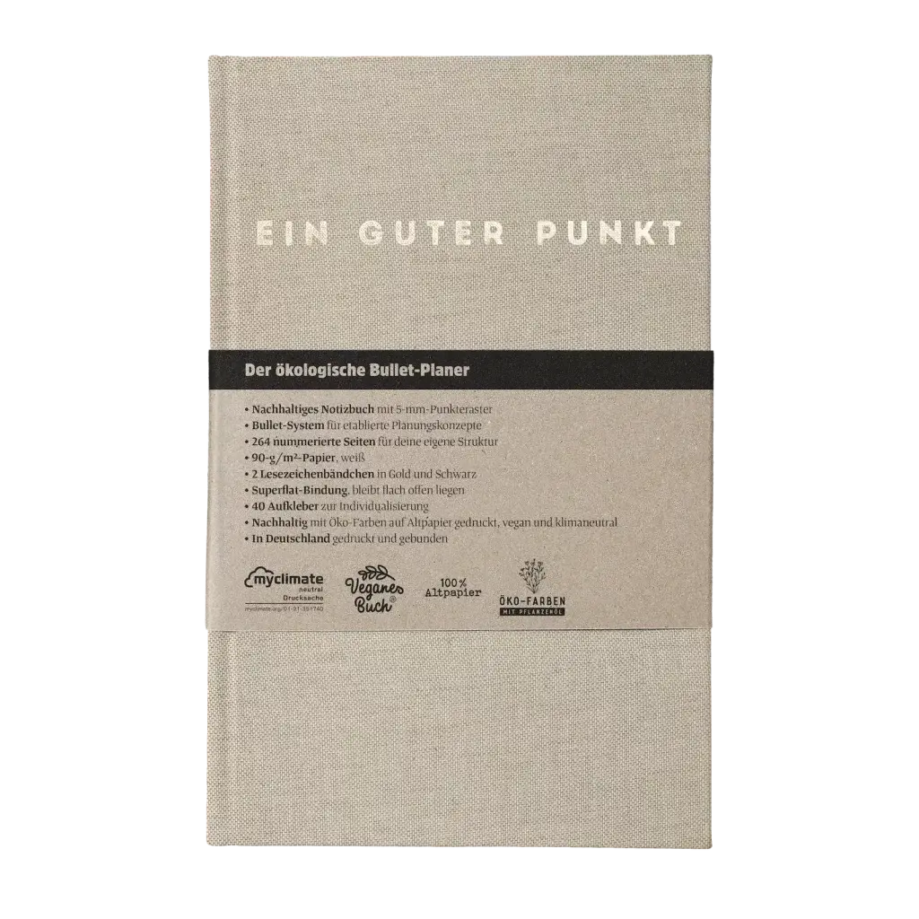 Bullet-Planer Ein guter Punkt Natur Leinen Notizbuch