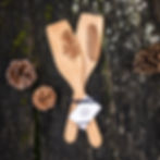 Pfannenwender Holz Kiefernzapfen Fichtenzapfen Gravur Motiv