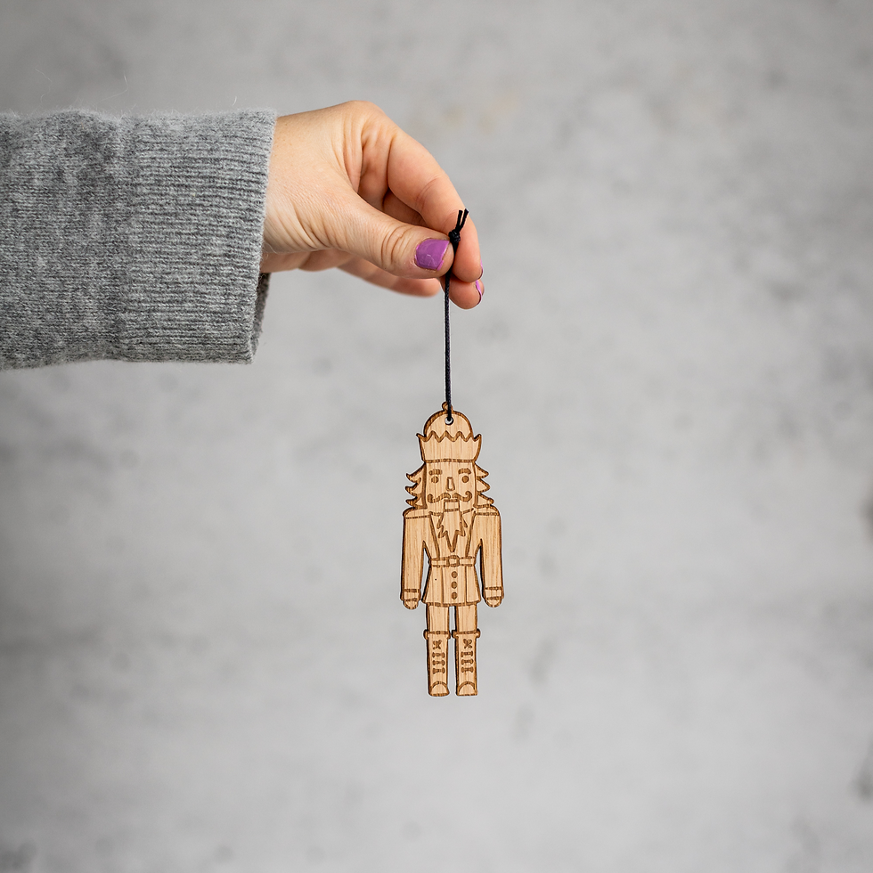 Anhänger Dekoration Baumschmuck Geschenk Nussknacker Holz Weihnachten Eiche