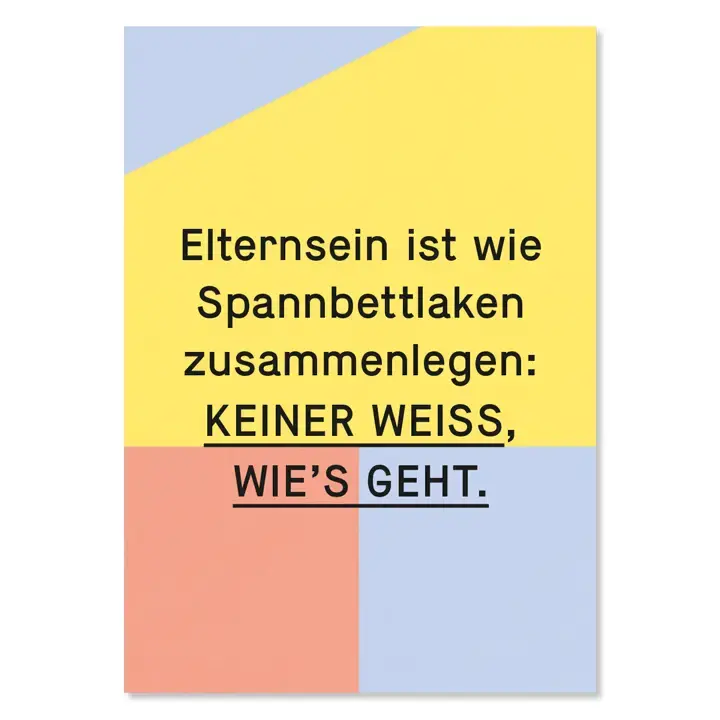 Postkarte / Spannbettlaken