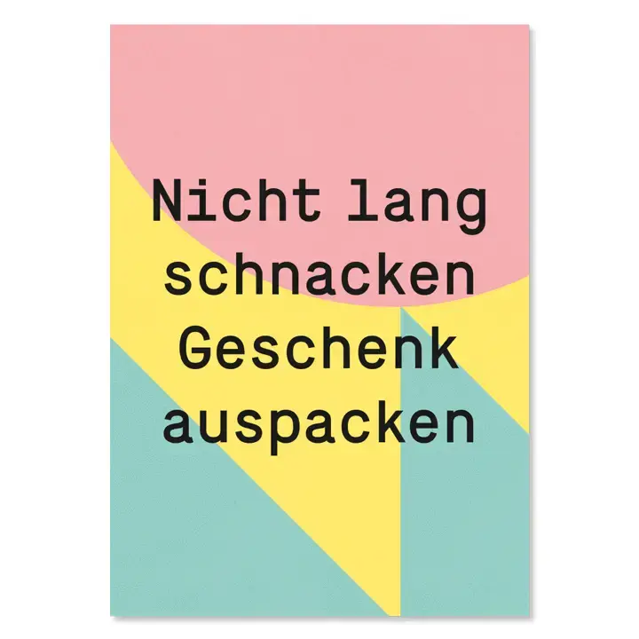 Postkarte / Geschenk auspacken