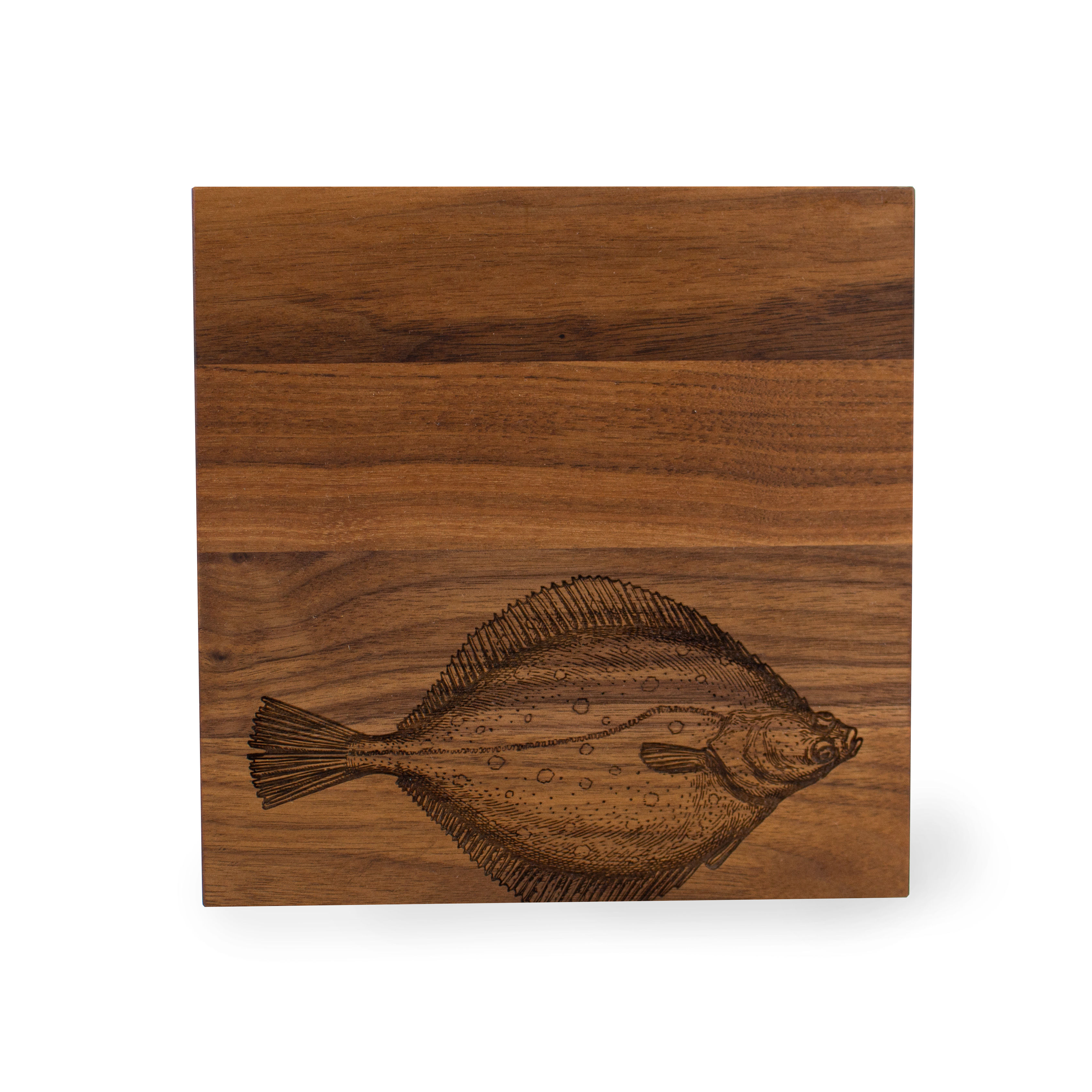 Topfuntersetzer / Scholle Gravur / B-Ware