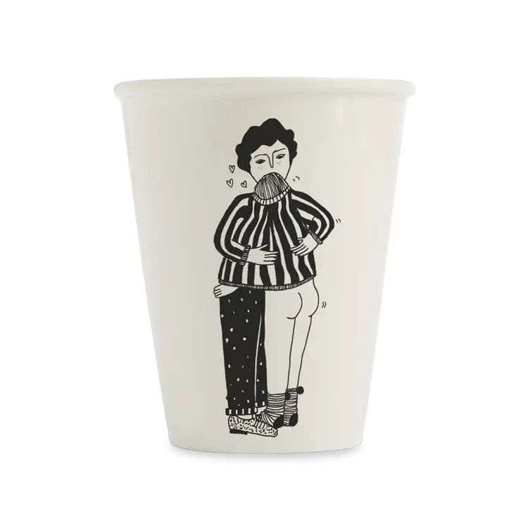 helen b Tasse Becher Porzellan sweater hug Geschenk
