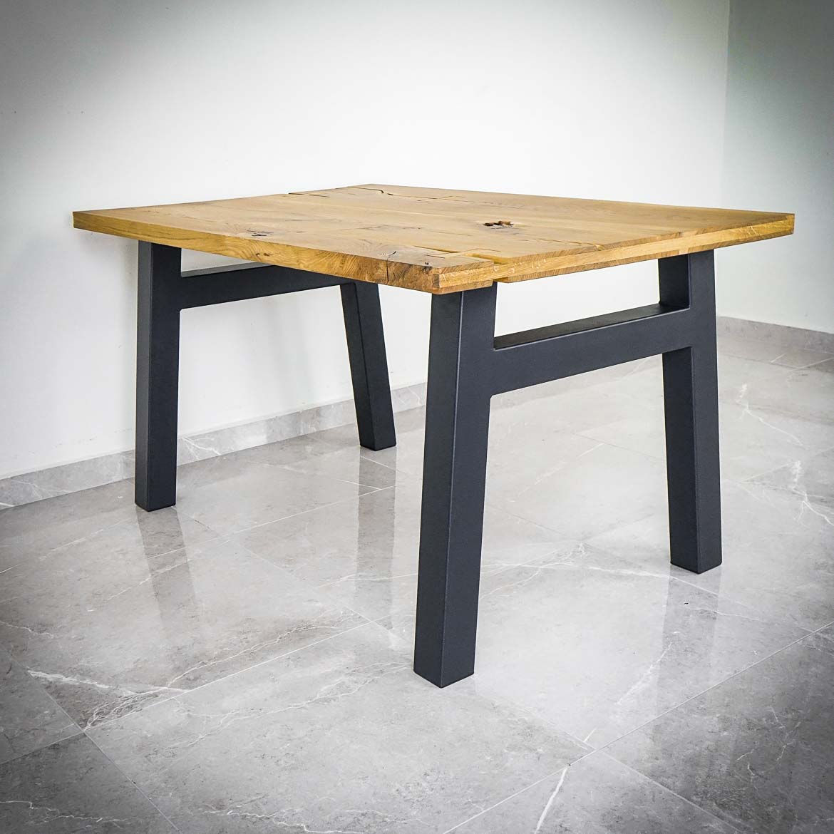 Set 2 picioare metalice de masă TYPE H black