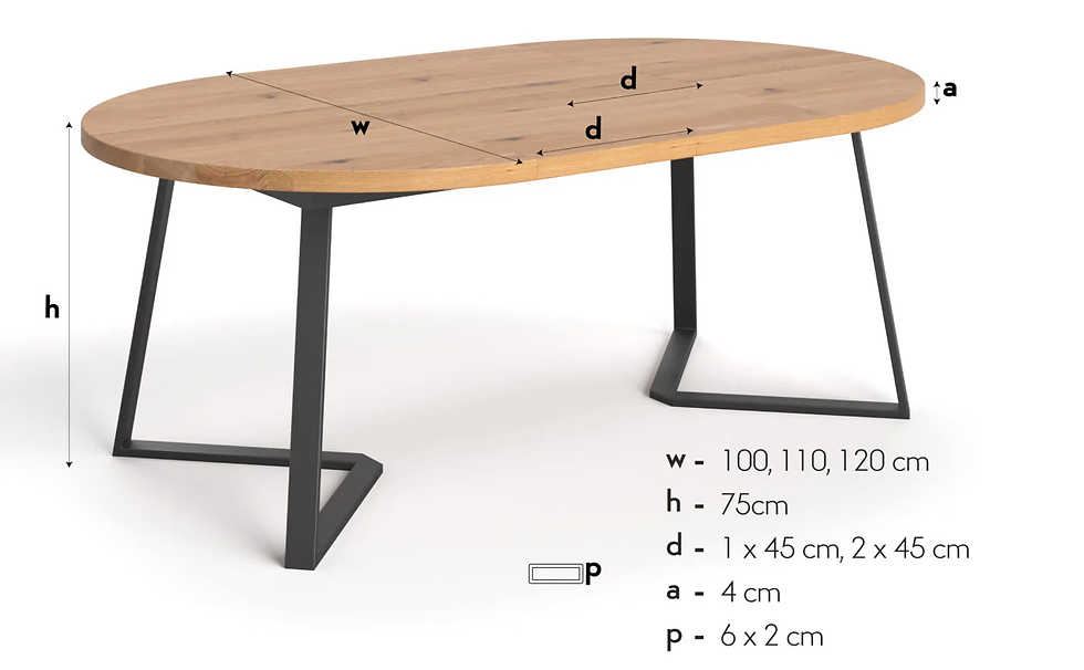 Miniatură: Masă extensibilă din lemn masiv AXIS