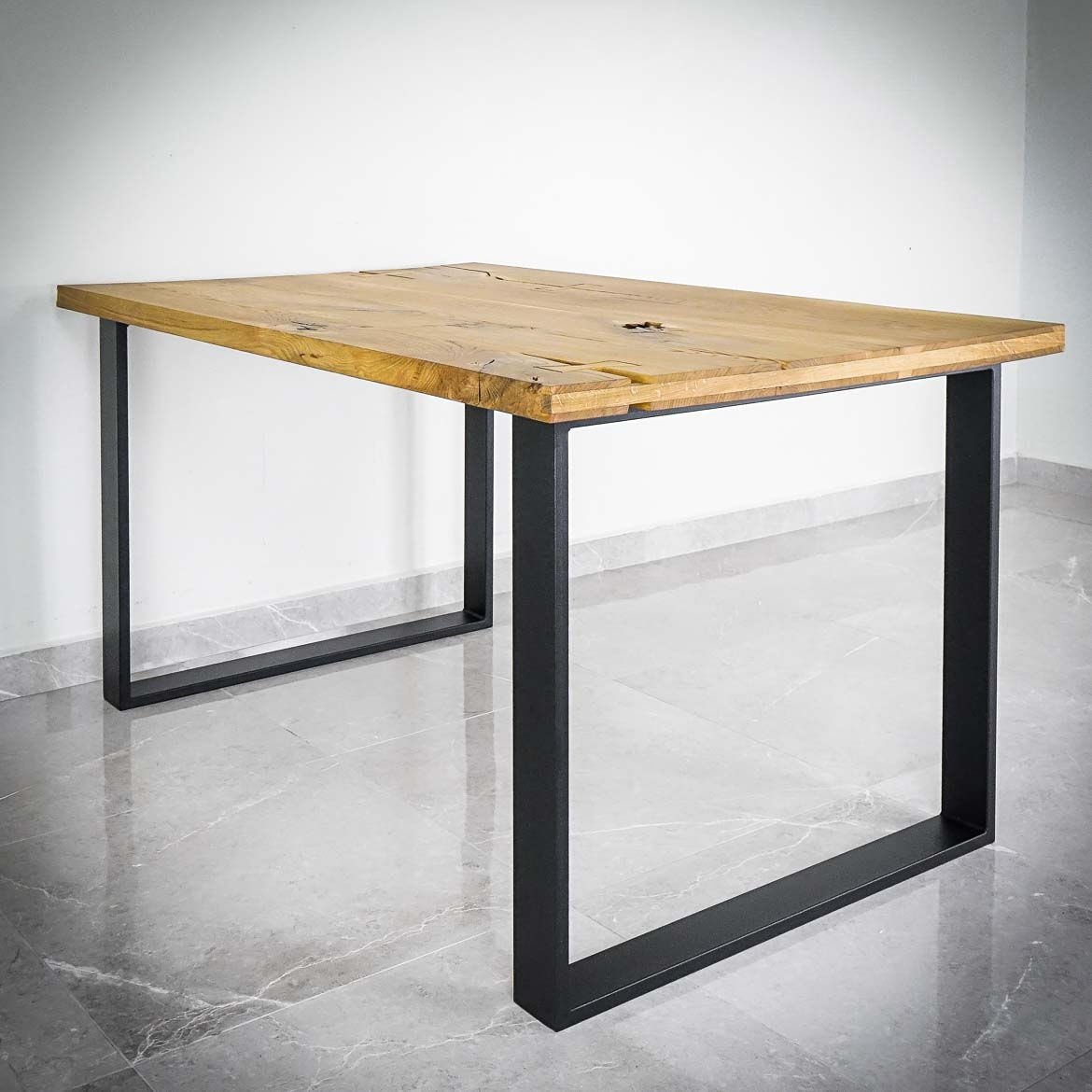 Set 2 picioare metalice de masă KWADRO LOFT black