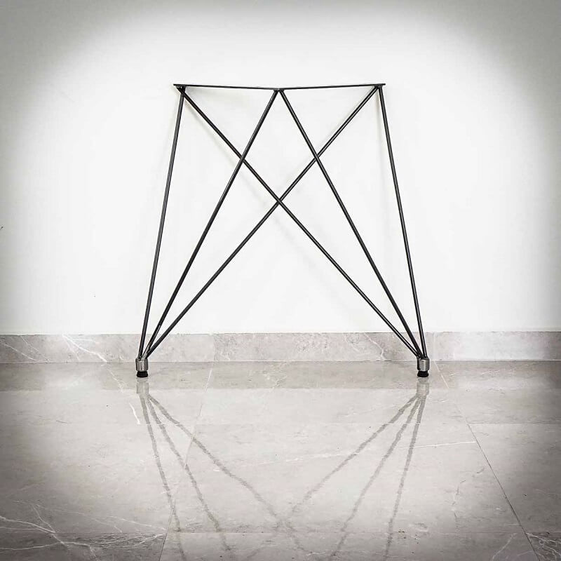 Miniatură: Set 2 picioare metalice de masă ELEGANCE 75 steel