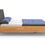 Miniatură: Pat AURA din lemn masiv cu tăblie tapițată stofă Storm 97