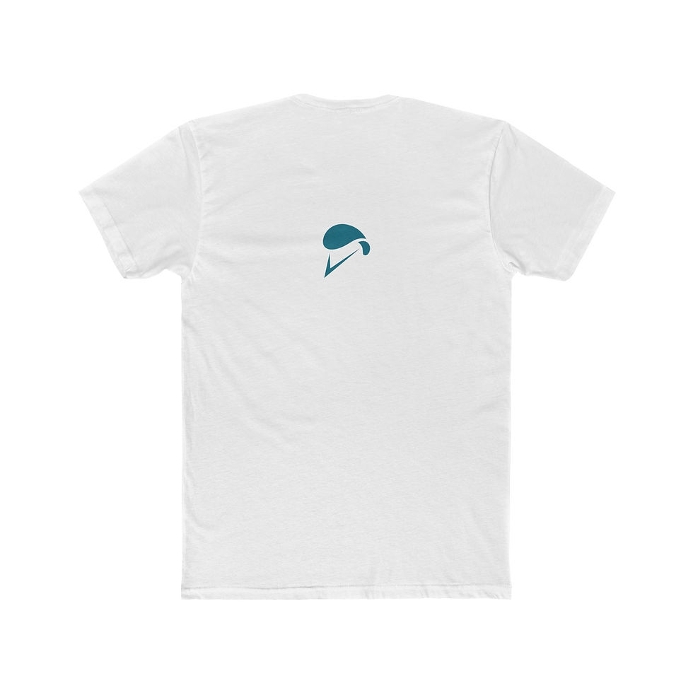 White Skydiving T-Shirt - Back View