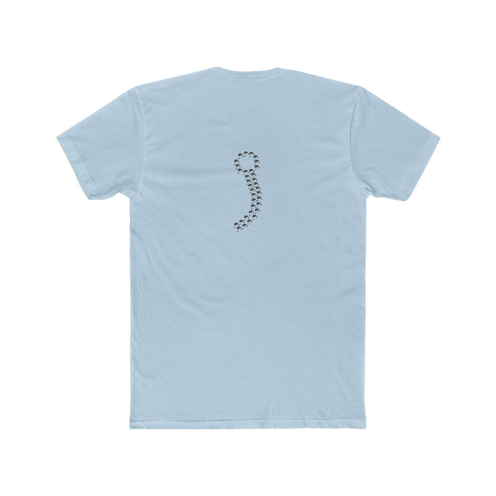 Thumbnail: Cash Landing Skydive Tee in Light Blue Back