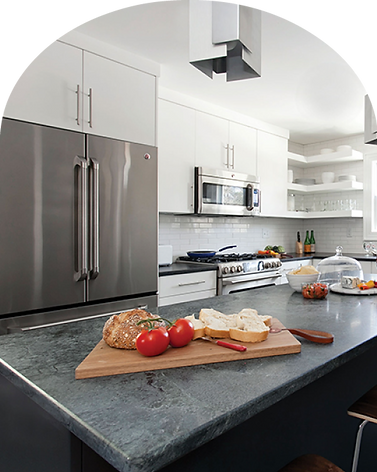 Slab style cabinets in Springfield, Illinois