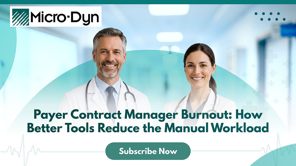 Payer Contract Manager Burnout: How Better Tools Reduce the Manual Workload