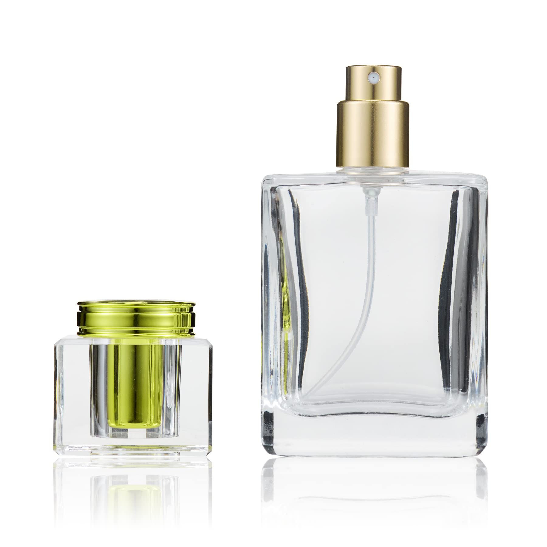 Jinxihuachen 50ml /1.7oz Refillable Perfume Bottle 1 Pack Glass Perfume Spray Bo
