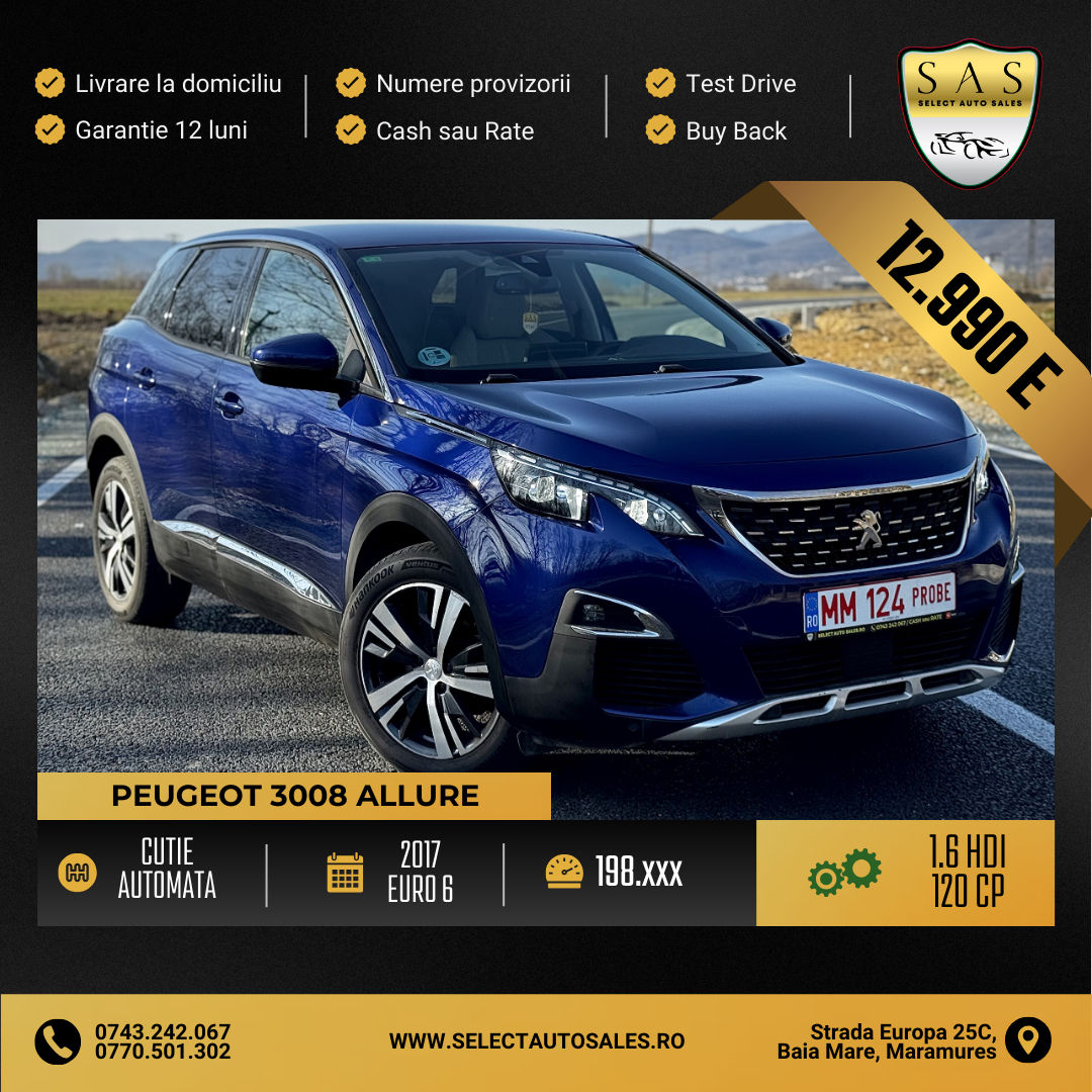 Peugeot 3008 Allure - 1.6hdi - Automat - GT LINE