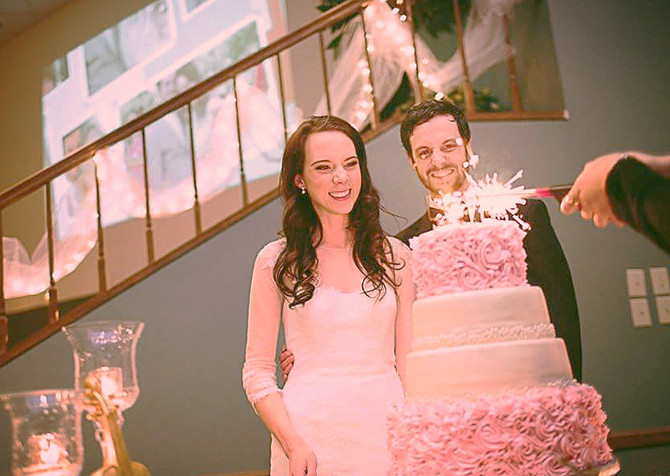 Red Velvet and French Vanilla Wedding Cake