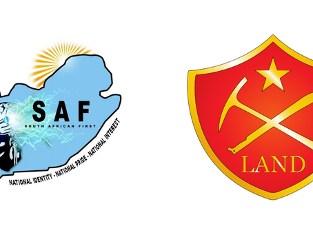 LAND PARTY is proud to welcome South Africa First (SAF) to our Revolution