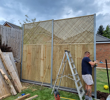 Our Fitters installing fencing