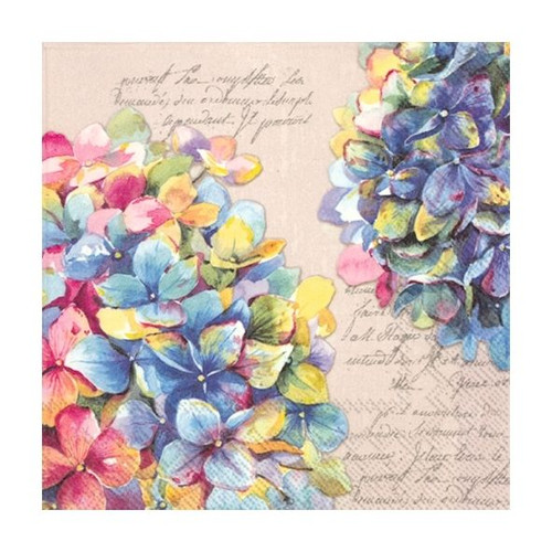 Luxury Paper Napkin Hydrangeas tableinabox.ie