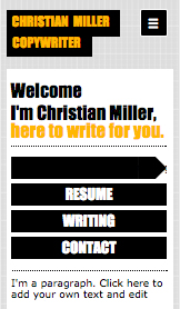 Litterær kunst hjemmesideskabeloner – CV for tekstforfatter