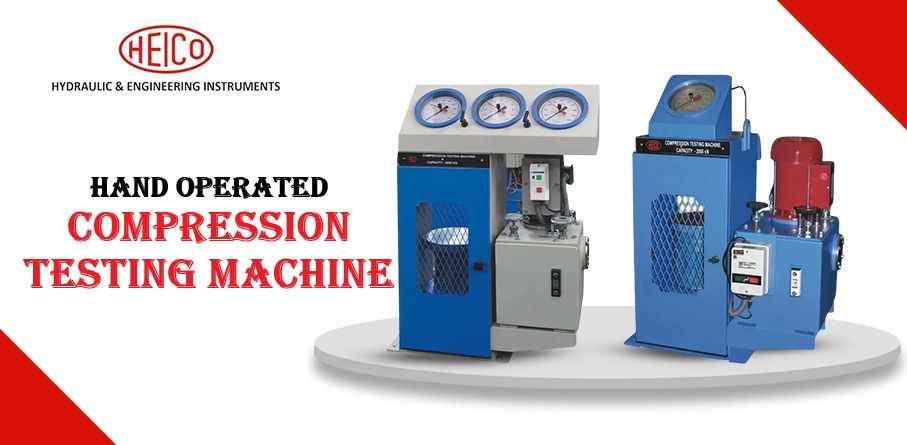 Hand operated compression testing machine