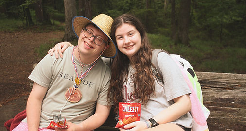 Camper and Counselor at Camp Rainbow