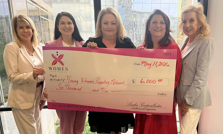 Young Women's Preparatory Network check presentation, Women With Promise