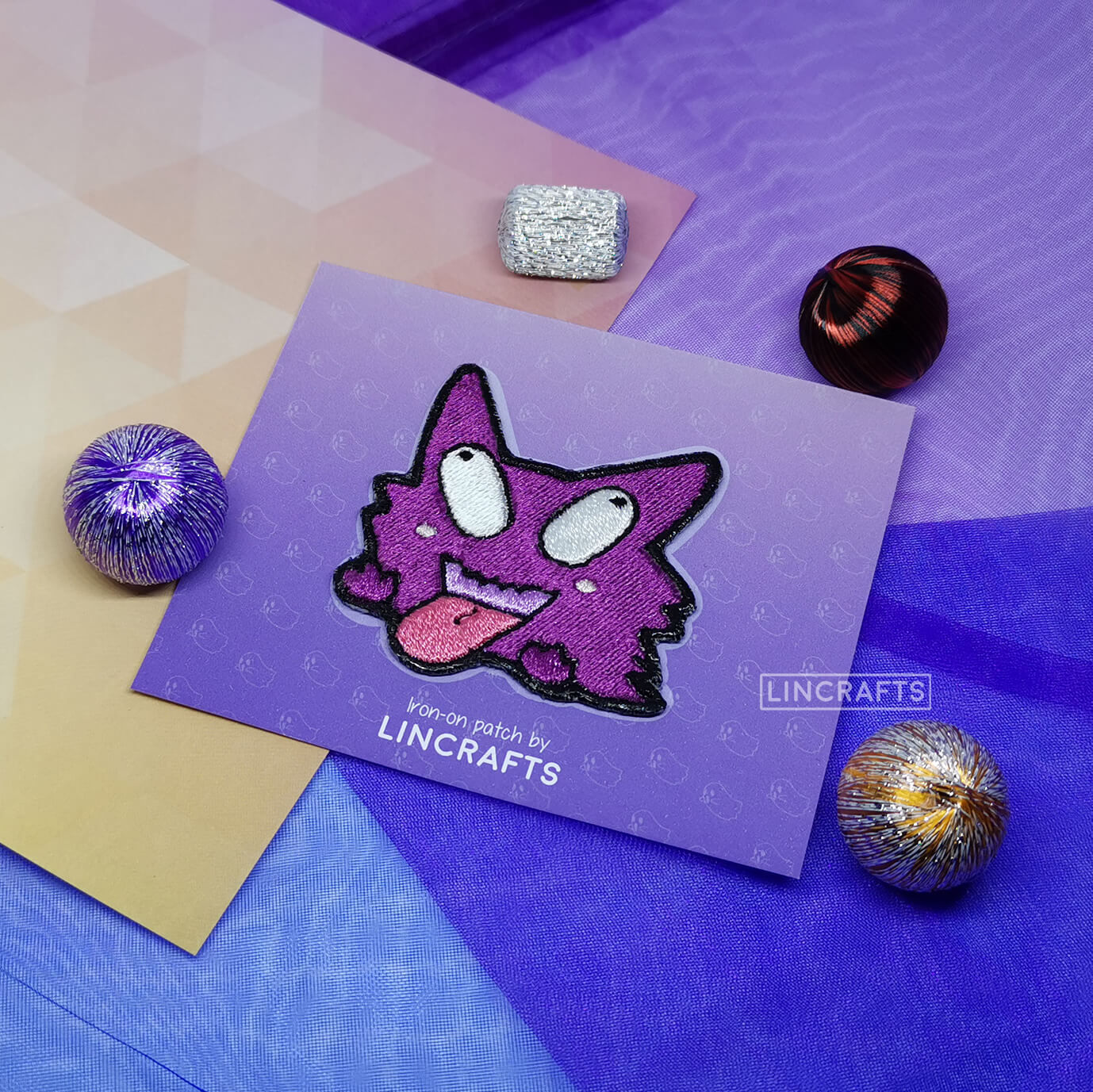 Spooky Trio Bro Haunter: Iron-on Embroidered Patch, Pin & Keychain