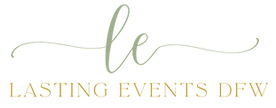 Lasting Events DFW logo — boutique wedding and event planning company in the Dallas–Fort Worth area.