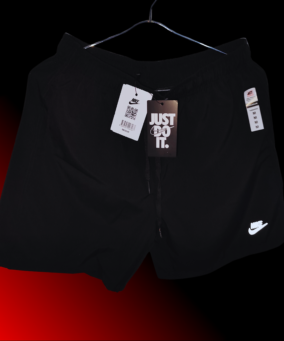 Shorts Nike refletivo preto