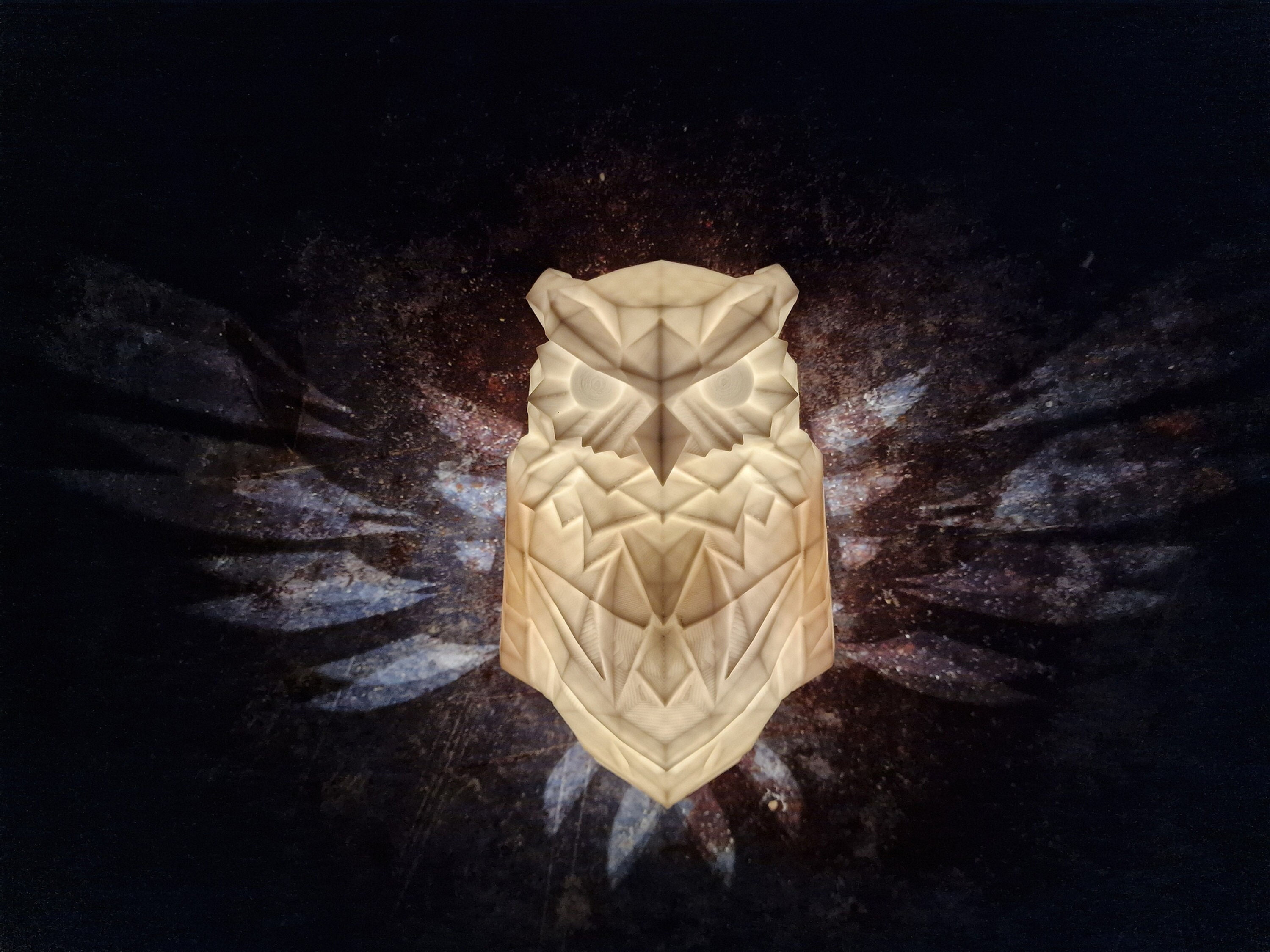 Owl Night Light – 3D Printed Low-Poly Animal Lamp