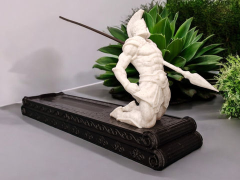 3D Printed Spartan Warrior Incense Holder – Detailed Ancient Greek Decor