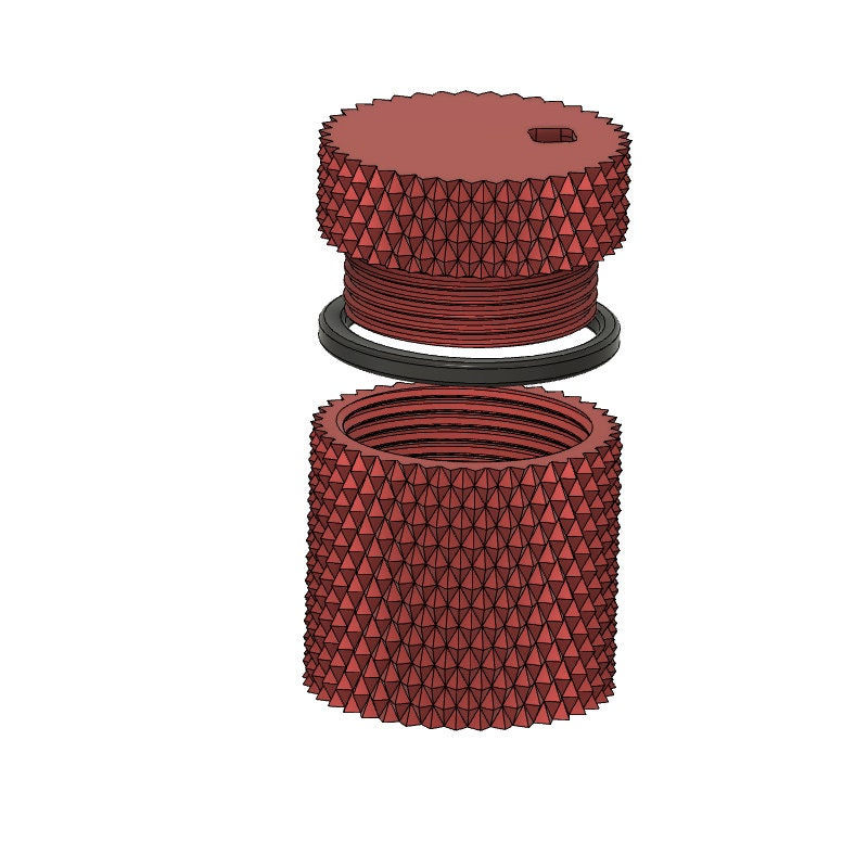 Thumbnail: Multicolour Keychain Coin Carrier | Compartment | Container | Storage - 3D Print