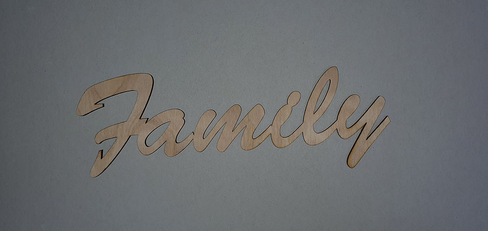 Thumbnail: Family Wooden Sign – Laser Cut MDF or Plywood Wall Decoration