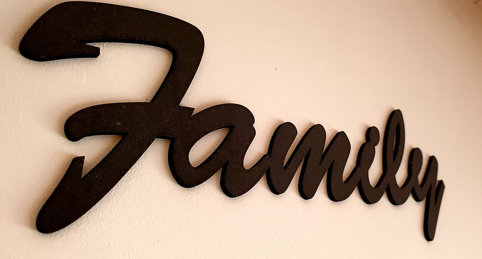 Thumbnail: Family Wooden Sign – Laser Cut MDF or Plywood Wall Decoration