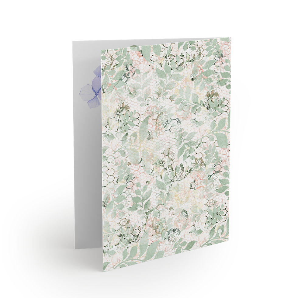 Thumbnail: Green Floral Brabant Greeting Cards Set
