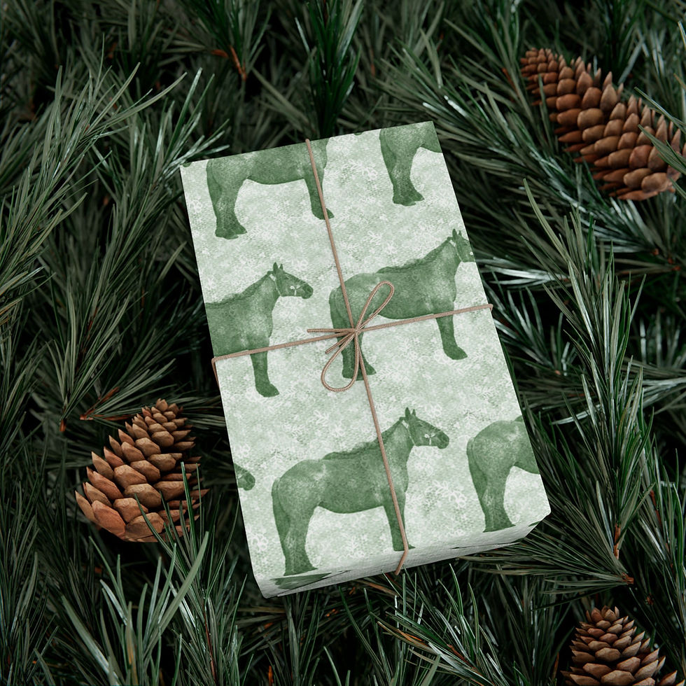 Miniatura: Green Floral Brabant Gift Wrap Papers