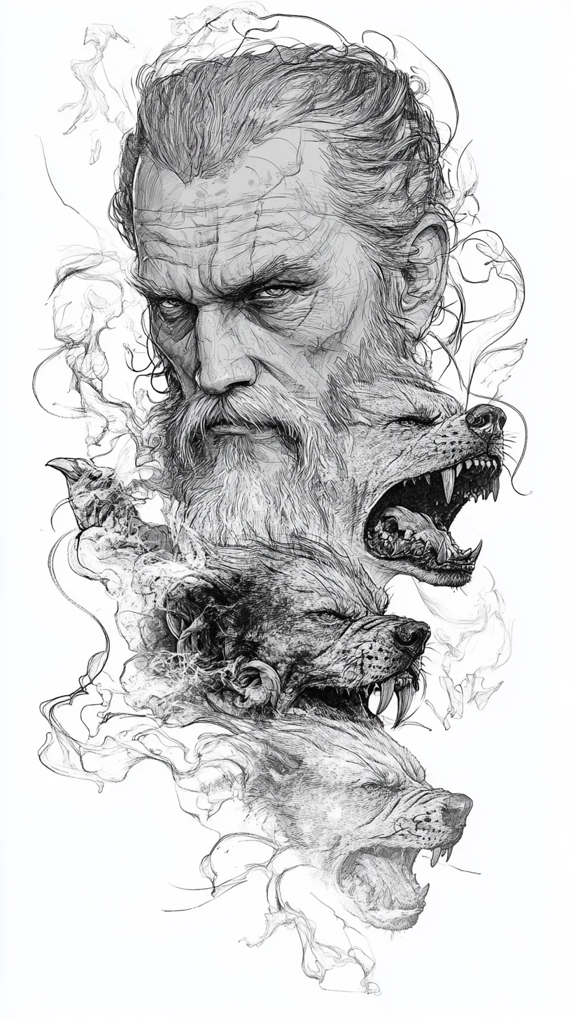 Hades özel dövme tasarımı