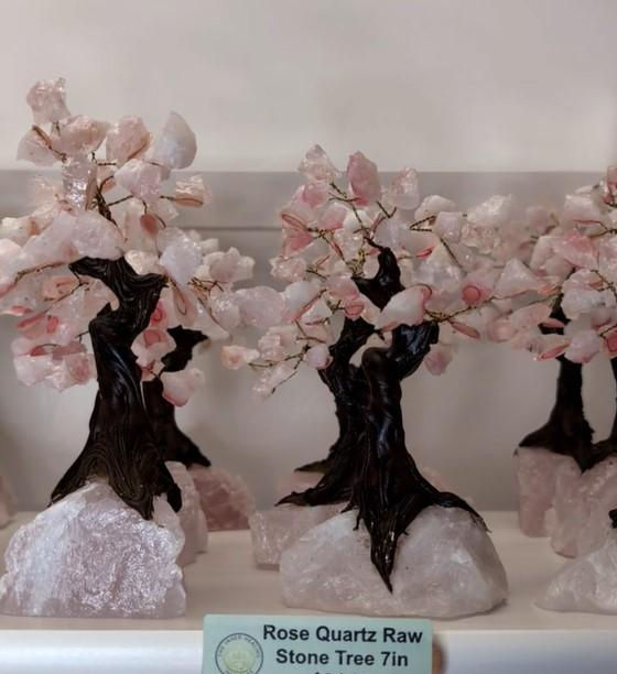 Thumbnail: Rose Quartz Natural Raw Stone Tree 7in
