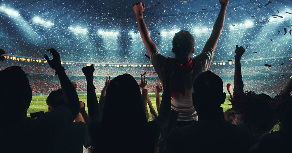 Torcedores no estádio