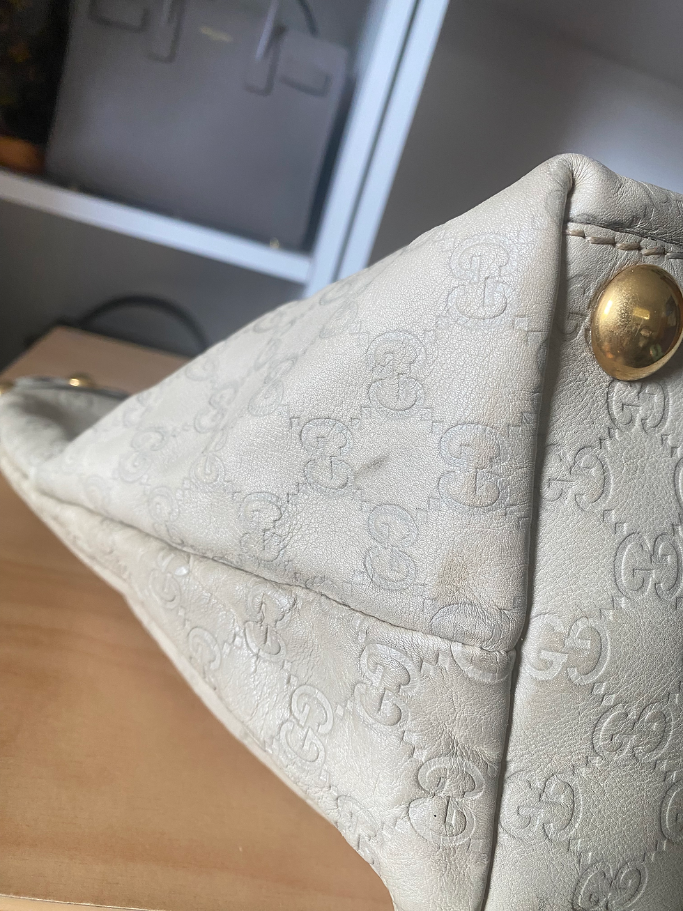 Thumbnail: Gucci GG Monogram Guccissima Babouska Beige Tote